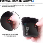 میکروفن بی سیم دوتایی لنزگو Lensgo 348C 2.4G 1v2 Wireless Microphone
